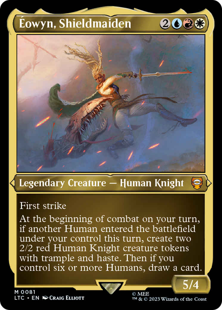 Eowyn, Shieldmaiden (Display Commander) - Thick Stock (LTC-081) - Tales of Middle-earth Commander Foil