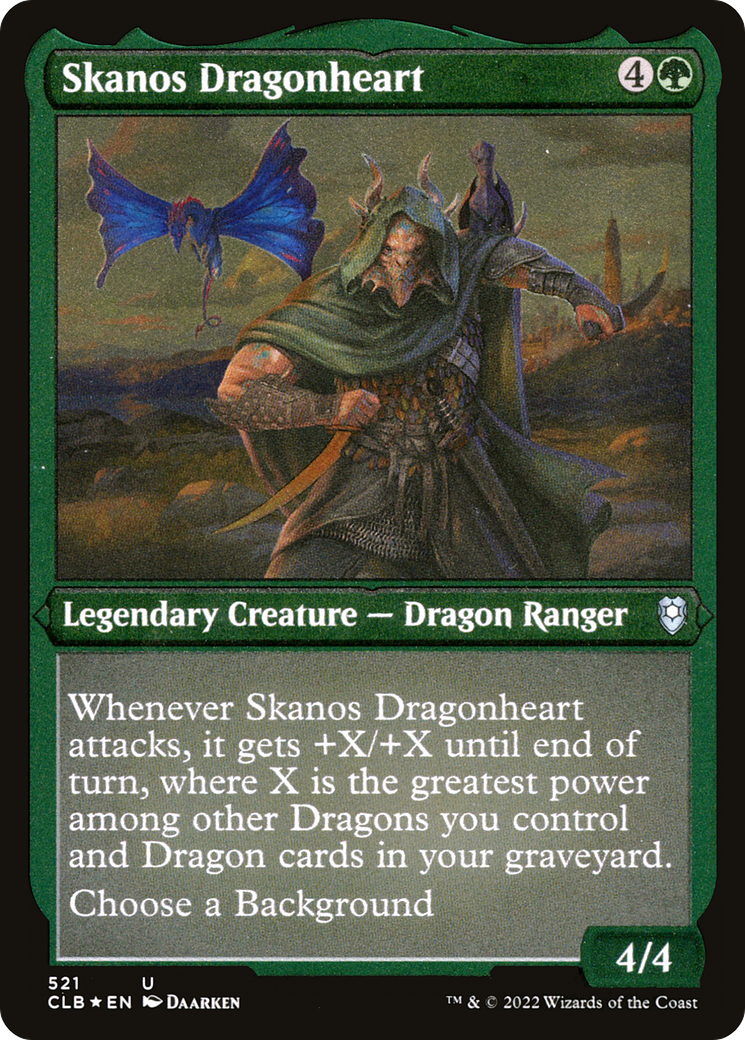Skanos Dragonheart (Foil Etched) (CLB-521) - Commander Legends: Battle for Baldur's Gate Foil