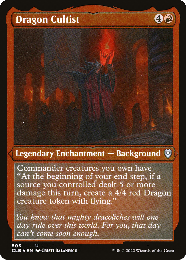 Dragon Cultist (Foil Etched) (CLB-503) - Commander Legends: Battle for Baldur's Gate Foil