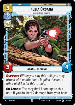 Leia Organa - Vigilant for Danger (59/264) - Ashes of the Empire