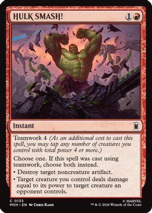 HULK SMASH! (MSH-135) - Marvel Super Heroes Foil