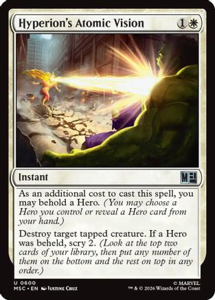 Hyperion's Atomic Vision (MSC-600) - Commander: Marvel Super Heroes Foil