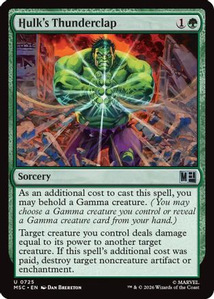 Hulk's Thunderclap (MSC-725) - Commander: Marvel Super Heroes