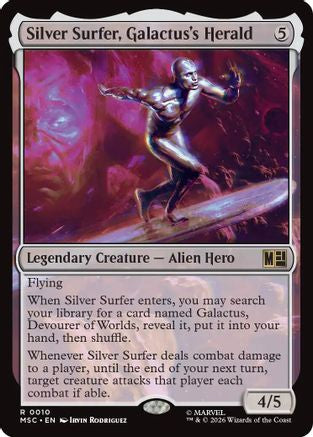 Silver Surfer, Galactus's Herald (MSC-010) - Commander: Marvel Super Heroes