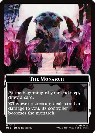 The Monarch (016) // Vibranium (031) Double-Sided Token (Surge Foil) (MSC-16 // 31) - Commander: Marvel Super Heroes Foil