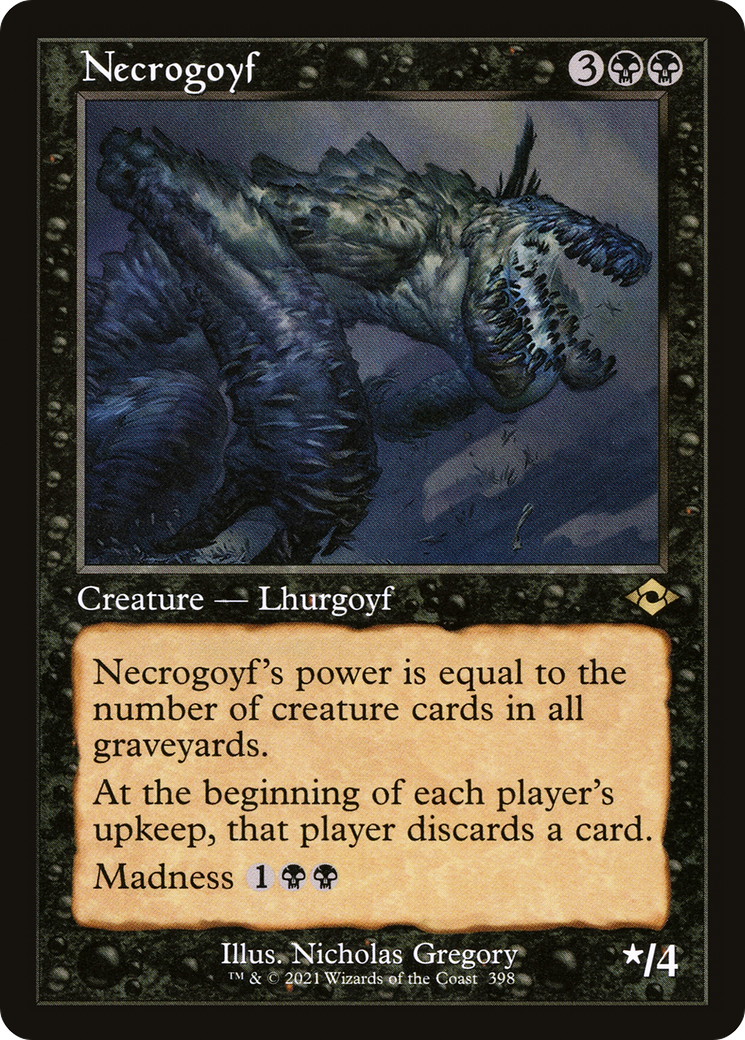 Necrogoyf (Retro Frame) (MH2-398) - Modern Horizons 2 Etched Foil