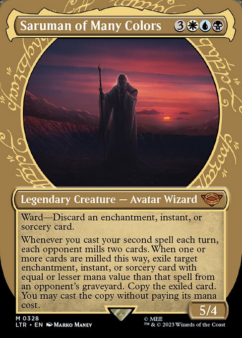 Saruman of Many Colors (Borderless · Showcase) (LTR 328) [The Lord of the Rings: Tales of Middle-earth]