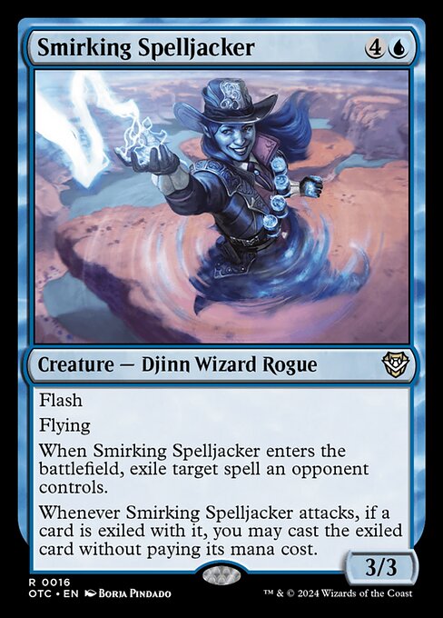 Smirking Spelljacker (OTC 16) [Outlaws of Thunder Junction Commander]
