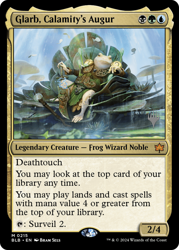 Glarb, Calamity's Augur (Promo Pack) [Bloomburrow Promos]