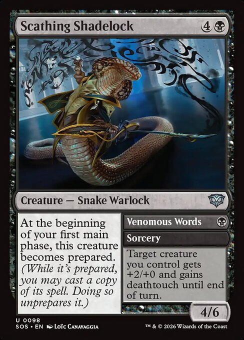 Scathing Shadelock // Venomous Words (SOS 98) [Secrets of Strixhaven]