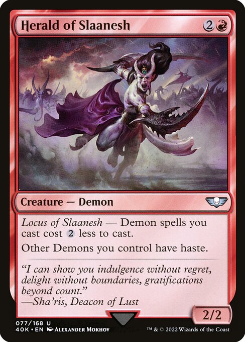 Herald of Slaanesh (40K 77) [Warhammer 40,000 Commander]