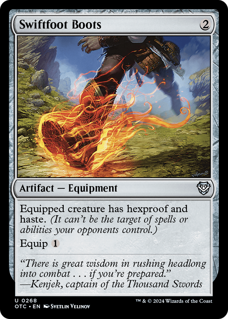 Swiftfoot Boots [Outlaws of Thunder Junction Commander]