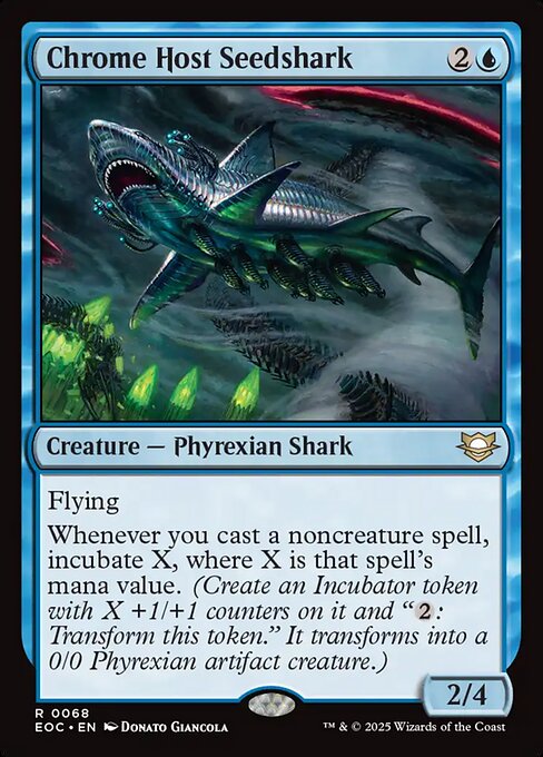 Chrome Host Seedshark (EOC 68) [Edge of Eternities Commander]