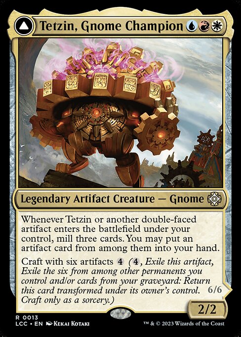 Tetzin, Gnome Champion // The Golden-Gear Colossus (LCC 13) [The Lost Caverns of Ixalan Commander]