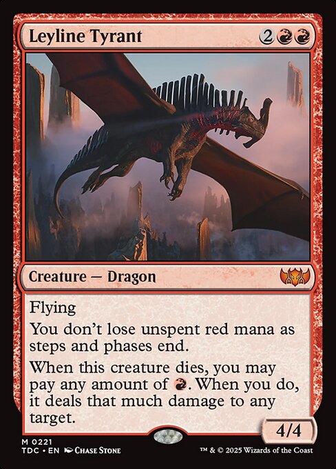 Leyline Tyrant (TDC 221) [Tarkir: Dragonstorm Commander]