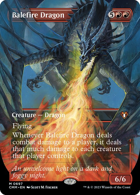 Balefire Dragon (Borderless · Full Art) (CMM 697) [Commander Masters]