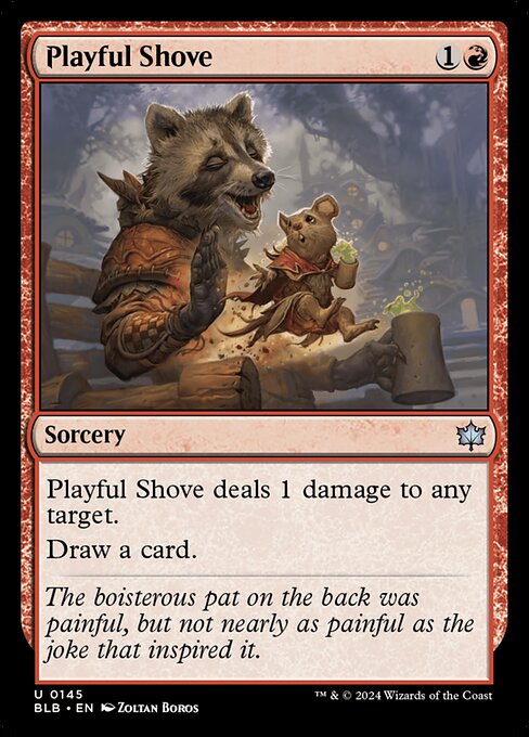 Playful Shove (BLB 145) [Bloomburrow]