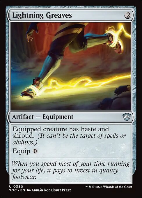 Lightning Greaves (SOC 350) [Secrets of Strixhaven Commander]
