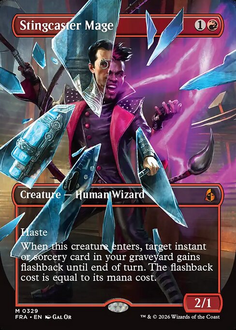 Stingcaster Mage (Borderless · Full Art) (FRA 329) [Reality Fracture]