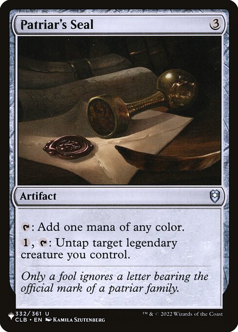 Patriar's Seal (PLST CLB-332) [The List]