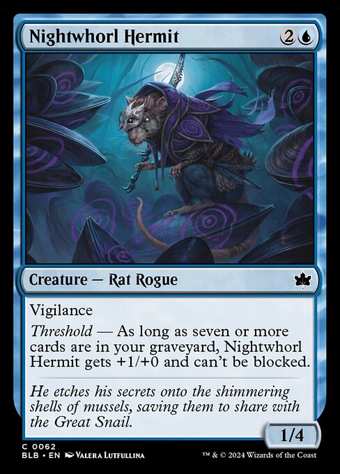 Nightwhorl Hermit (BLB 62) [Bloomburrow]