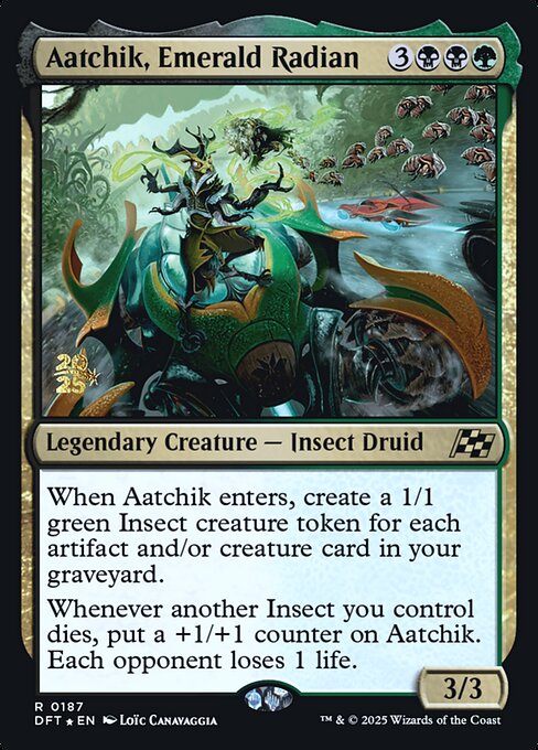Aatchik, Emerald Radian (PDFT 187s) [Aetherdrift Promos]