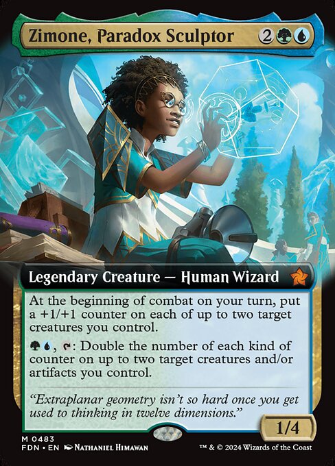 Zimone, Paradox Sculptor (Extended Art) (FDN 483) [Foundations]