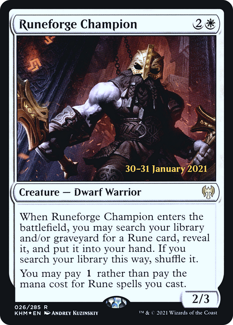 Runeforge Champion [Kaldheim Prerelease Promos]