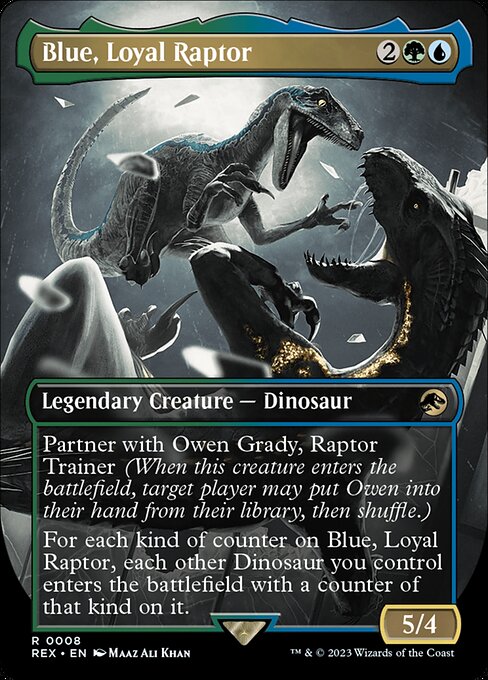 Blue, Loyal Raptor (Borderless · Full Art) (REX 8) [Jurassic World Collection]