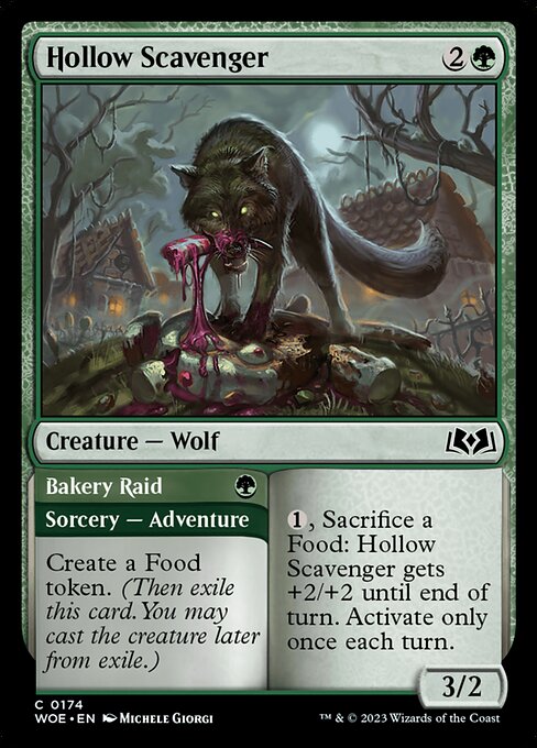 Hollow Scavenger // Bakery Raid (WOE 174) [Wilds of Eldraine]