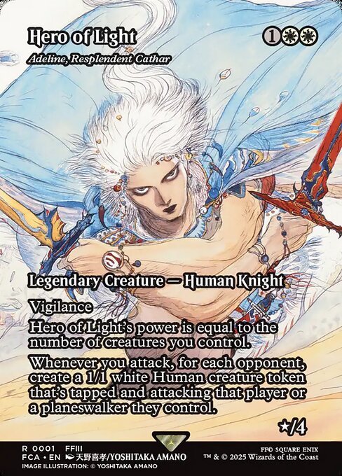 Hero of Light - Adeline, Resplendent Cathar (Borderless · Full Art) (FCA 1) [Final Fantasy: Through the Ages]