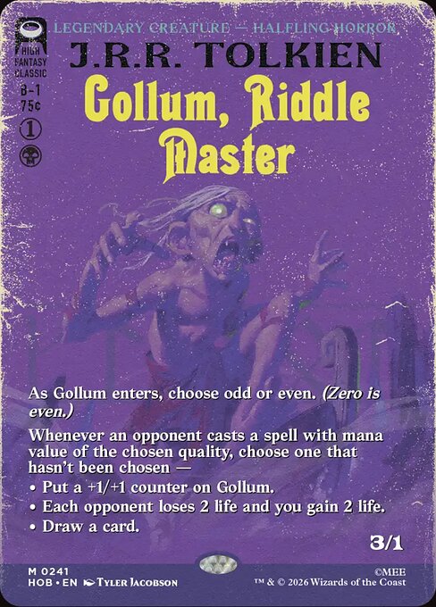 Gollum, Riddle Master (Borderless) (HOB 241) [The Hobbit]