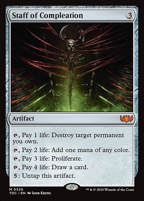 Staff of Compleation (TDC 326) [Tarkir: Dragonstorm Commander]