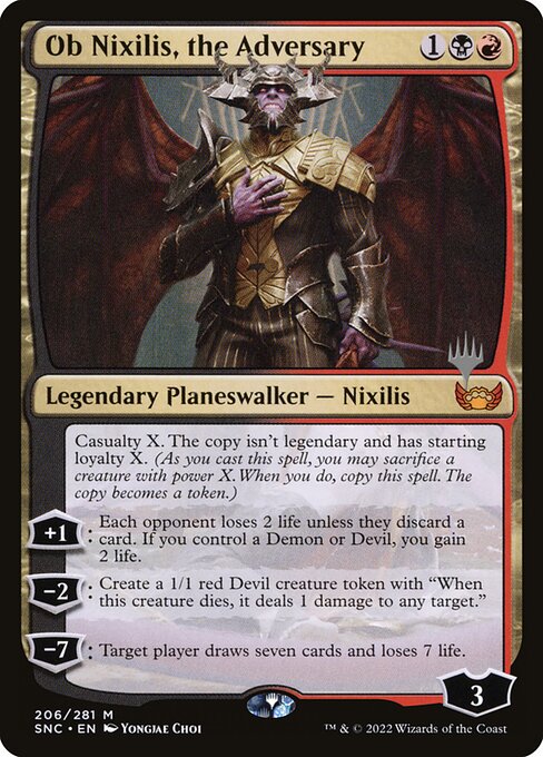 Ob Nixilis, the Adversary (PSNC 206p) [Streets of New Capenna Promos]