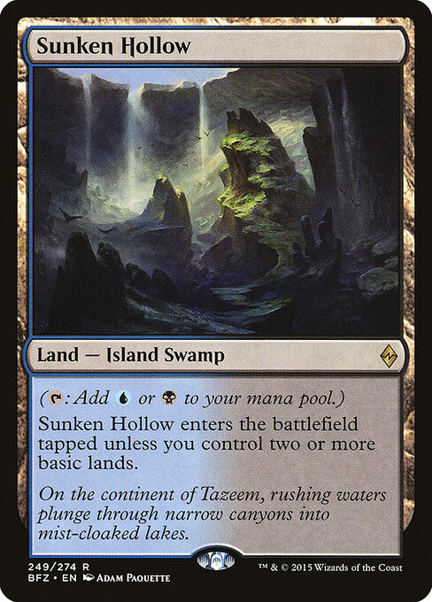 Sunken Hollow (BFZ 249) [Battle for Zendikar]