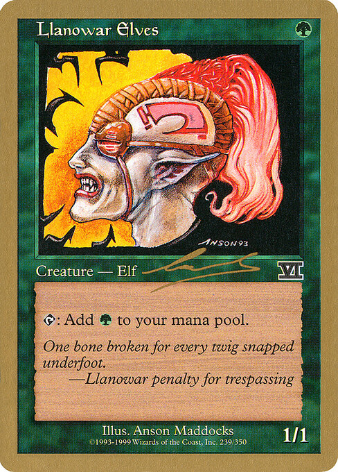 Llanowar Elves (WC00 nl239) [World Championship Decks 2000]