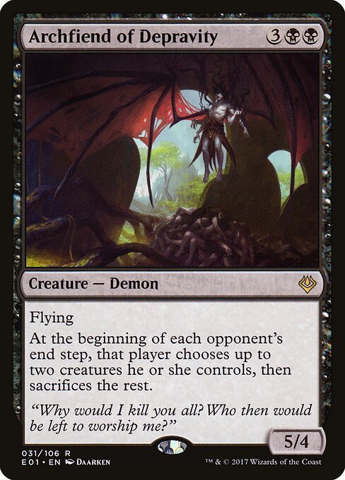Archfiend of Depravity (E01 31) [Archenemy: Nicol Bolas]