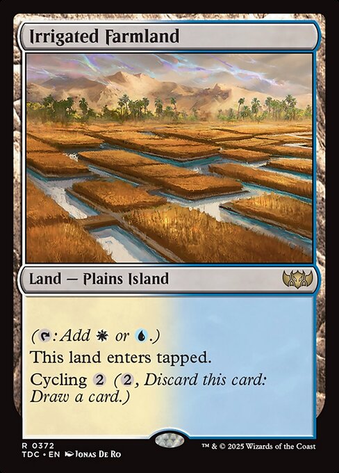Irrigated Farmland (TDC 372) [Tarkir: Dragonstorm Commander]