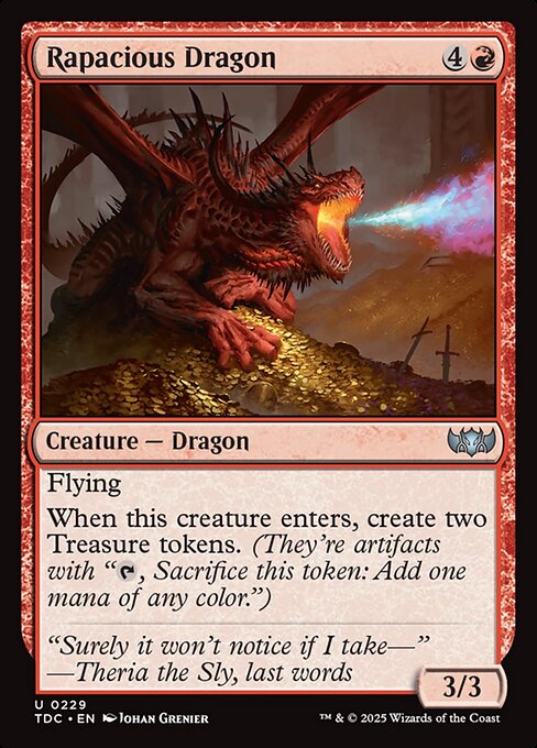 Rapacious Dragon (TDC 229) [Tarkir: Dragonstorm Commander]