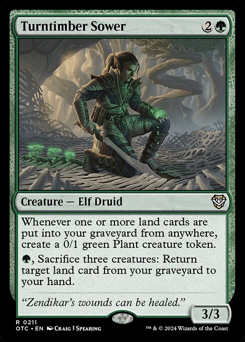 Turntimber Sower (OTC 211) [Outlaws of Thunder Junction Commander]