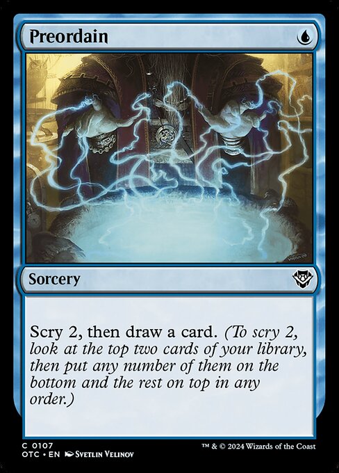 Preordain (OTC 107) [Outlaws of Thunder Junction Commander]