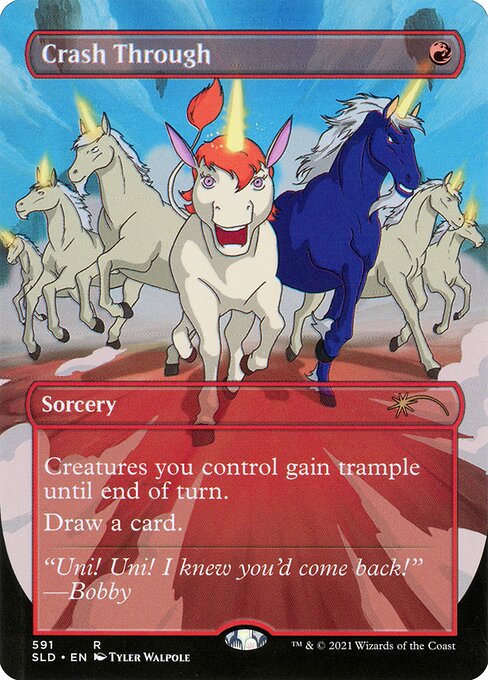 Crash Through (Borderless · Full Art) (SLD 591) [Secret Lair Drop]
