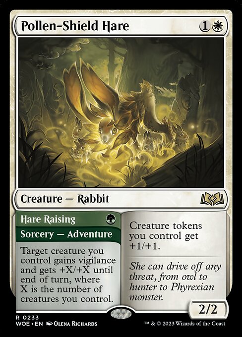 Pollen-Shield Hare // Hare Raising (WOE 233) [Wilds of Eldraine]