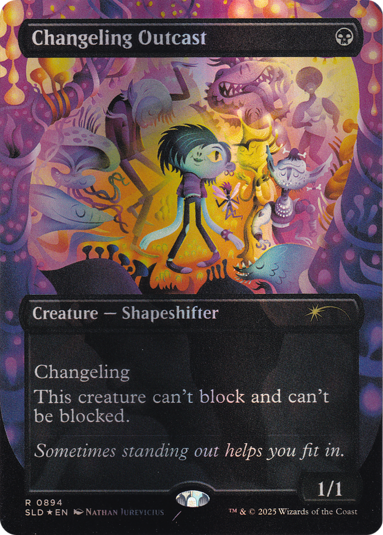Changeling Outcast (Rainbow Foil) [Secret Lair Drop Series]