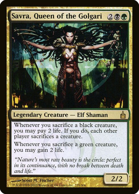 Savra, Queen of the Golgari (RAV 225) [Ravnica: City of Guilds]