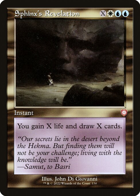 Sphinx's Revelation (BRC 130) [The Brothers' War Commander]