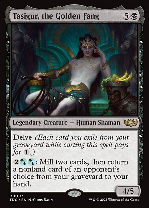Tasigur, the Golden Fang (TDC 197) [Tarkir: Dragonstorm Commander]