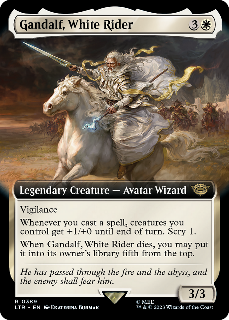 Gandalf, White Rider (Extended Art) [The Lord of the Rings: Tales of Middle-Earth]