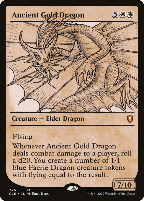 Ancient Gold Dragon (Showcase) (CLB 376) [Commander Legends: Battle for Baldur's Gate]