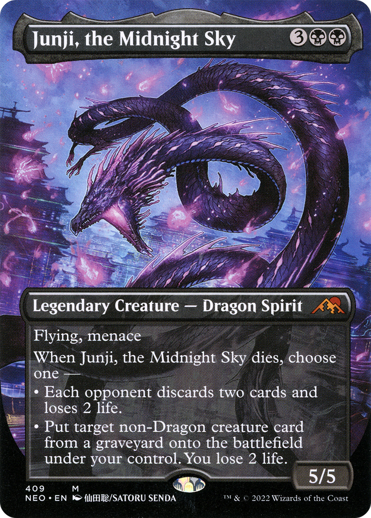 Junji, the Midnight Sky (Borderless Alternate Art) [Kamigawa: Neon Dynasty]